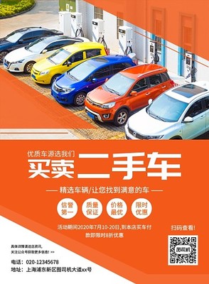 二手車買賣模板圖片在線制作，助力二手車市場服務升級